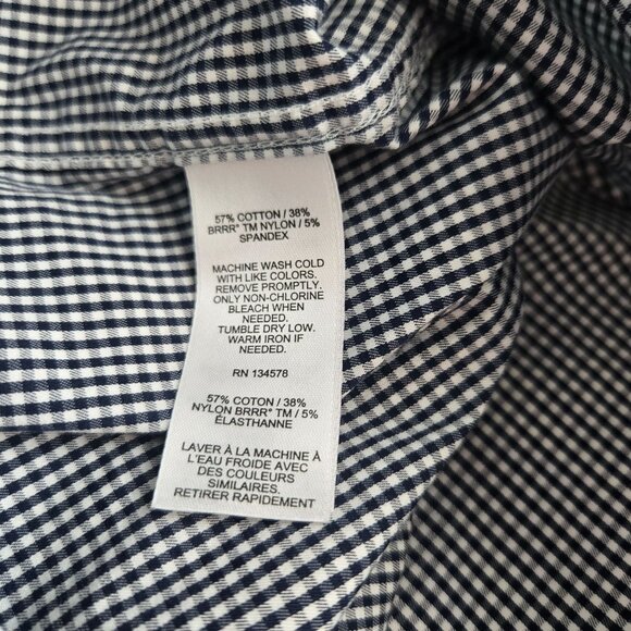 Vineyard vines on the go performance button mens size Large black white gingham - Picture 5 of 8